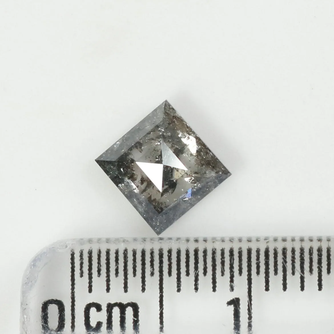 0.96 CT Natural Loose Kite Shape Diamond Salt And Pepper Kite Shape Diamond 7.80 MM Natural Black Grey Color Kite Rose Cut Diamo