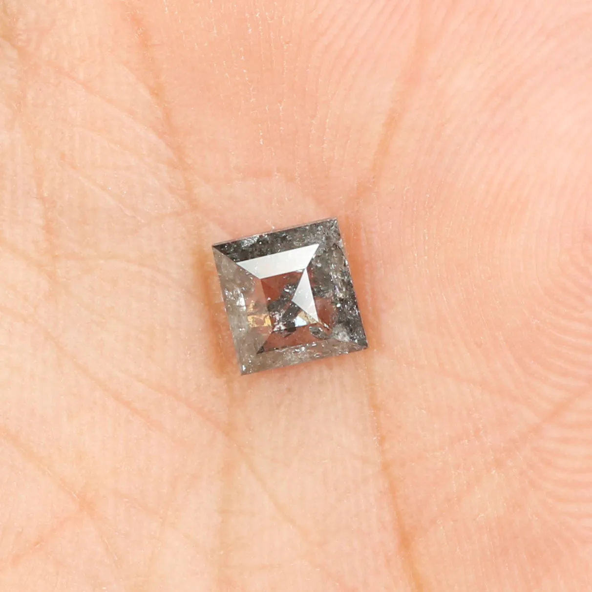 0.96 CT Natural Loose Kite Shape Diamond Salt And Pepper Kite Shape Diamond 7.80 MM Natural Black Grey Color Kite Rose Cut Diamo