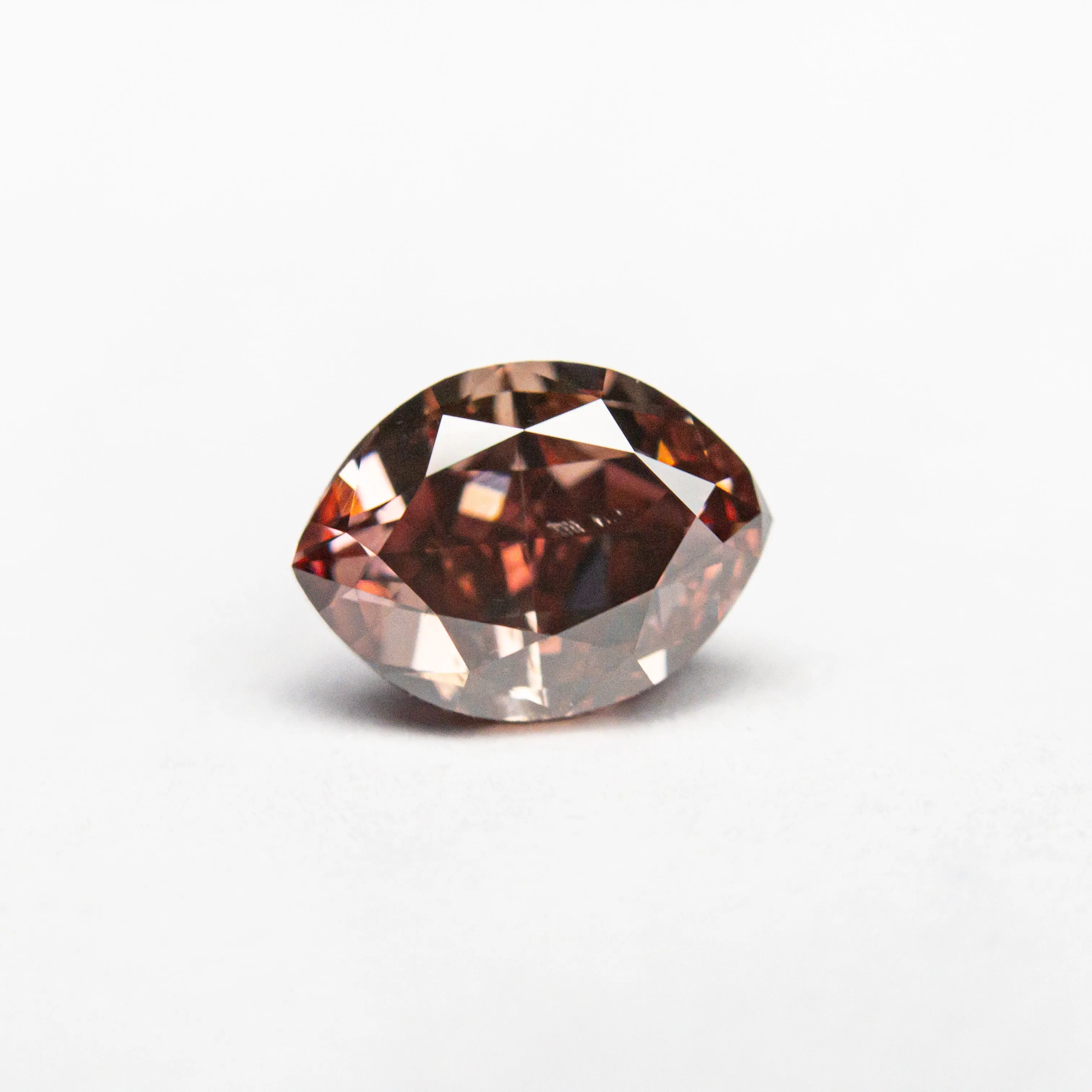 1.00ct 7.28x5.36x3.53mm GIA SI1 Fancy Deep Orangy Pink Marquise Brilliant  24109-01