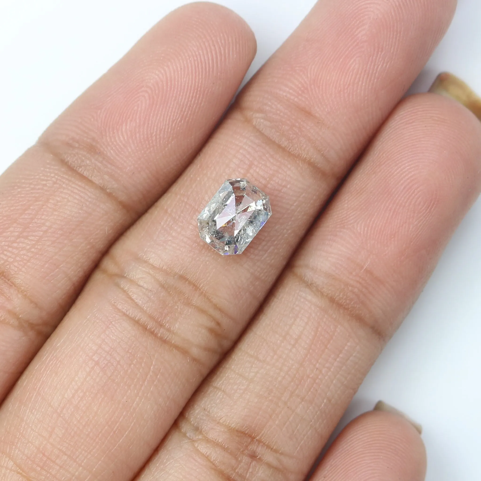 1.57 CT Natural Loose Emerald Shape Diamond White - G Color Emerald Cut Diamond 7.30 MM Natural Loose Emerald Shape Rose Cut Dia