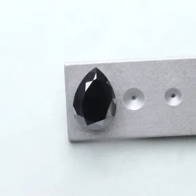 4.45 Carat Pear Shape Black Loose Lab Grown Diamond