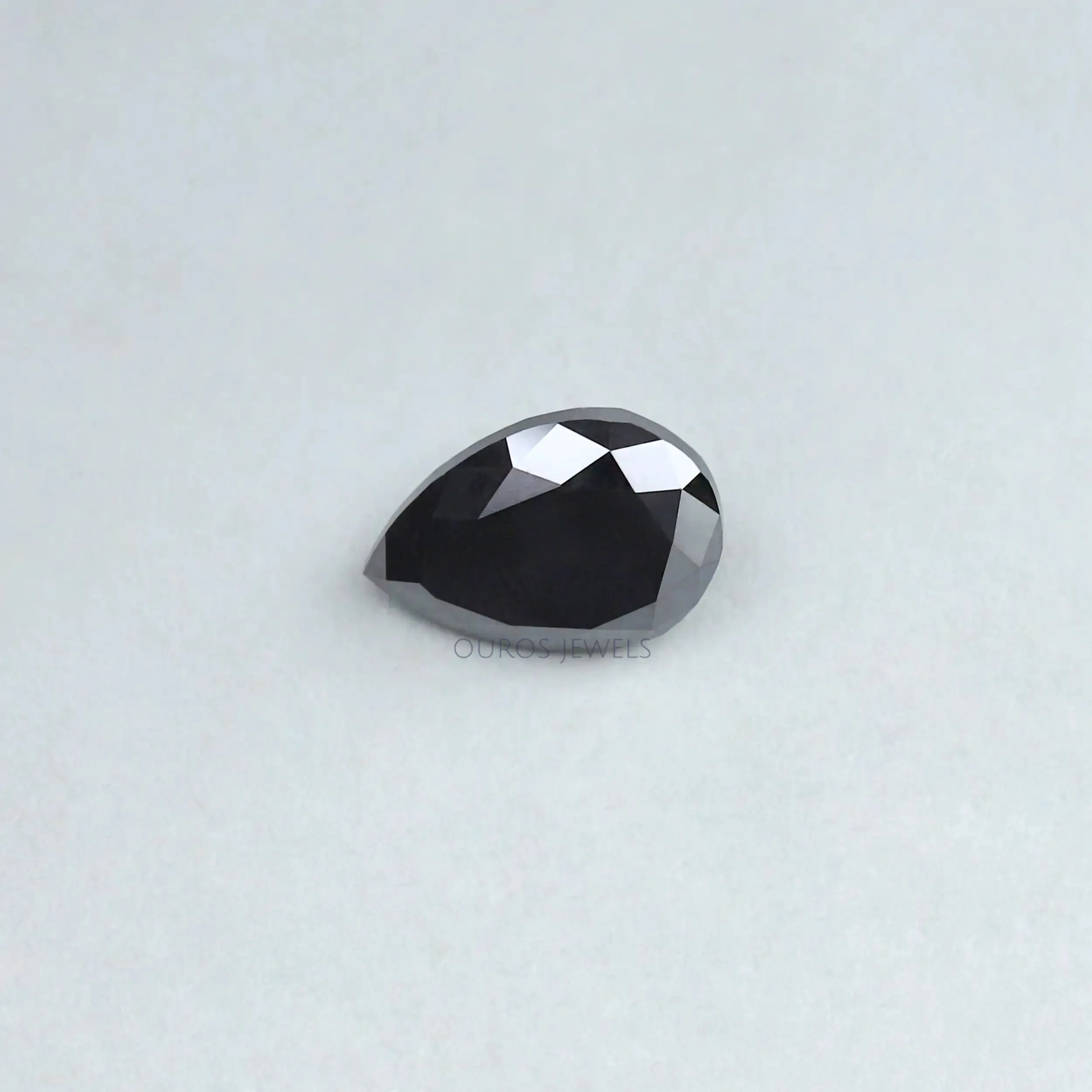 4.45 Carat Pear Shape Black Loose Lab Grown Diamond