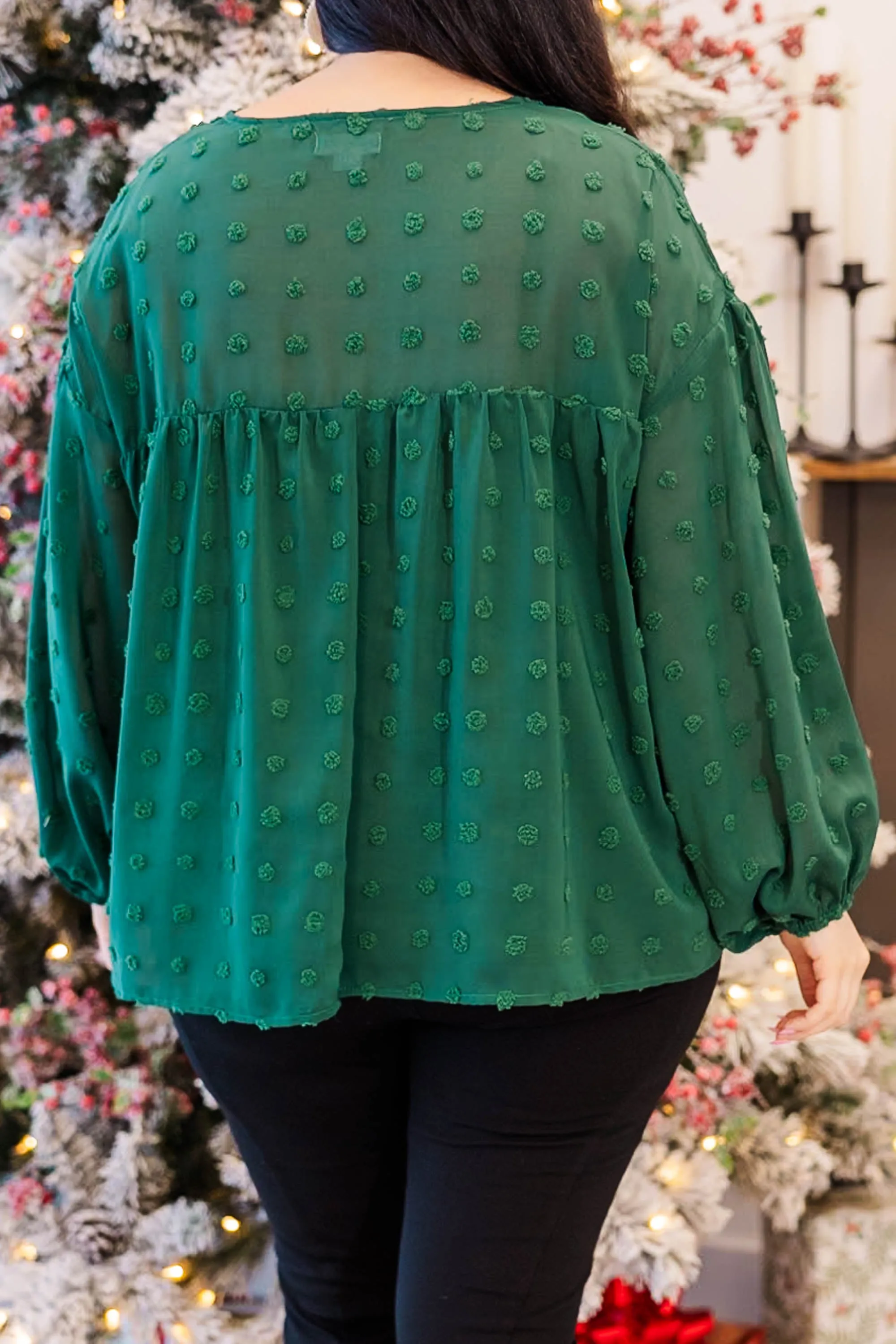 A Dot And A Skip Away Top, Green