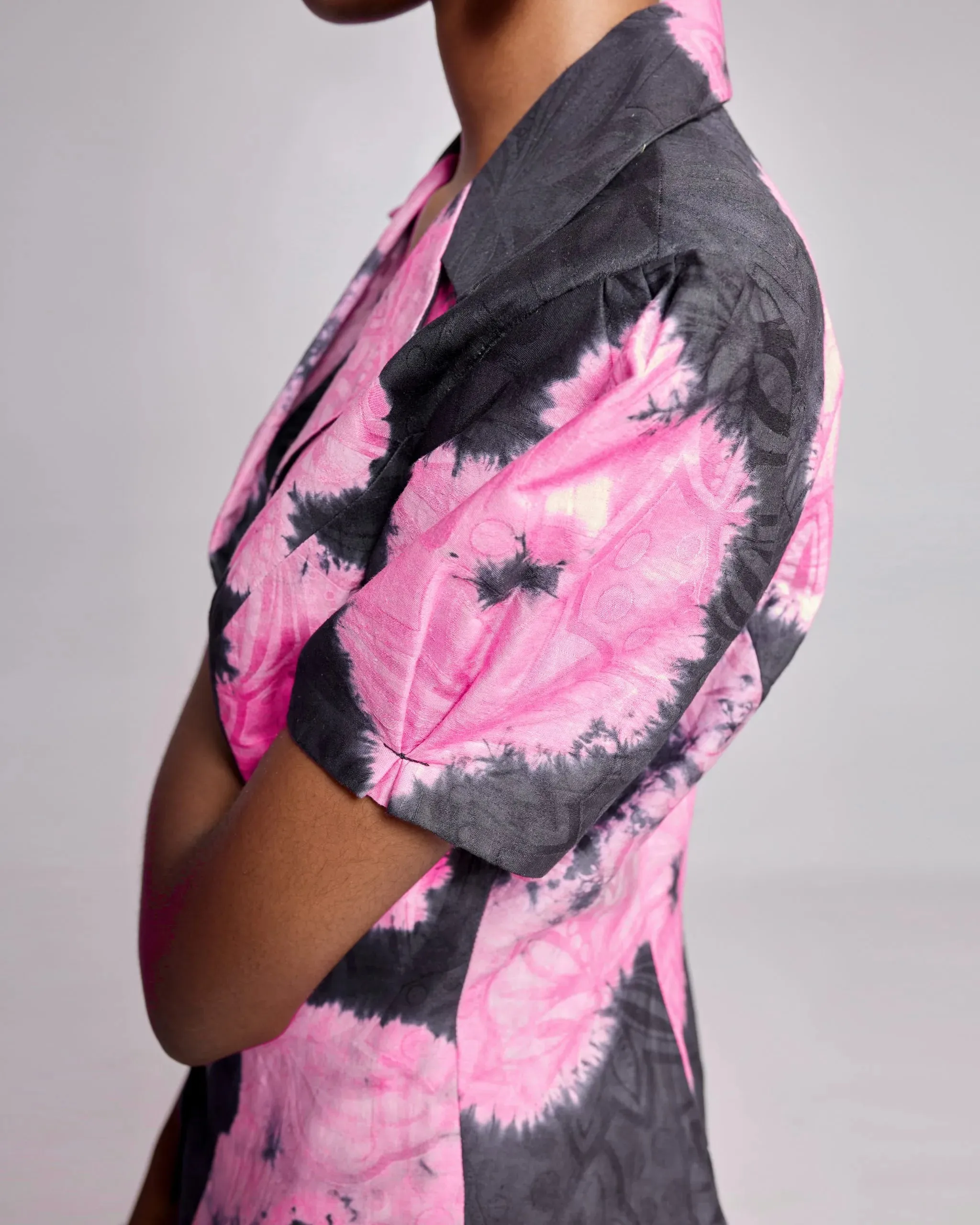 Abiola Olusola HAND-DYED FLORAL PRINT LOU SKIRT SUIT