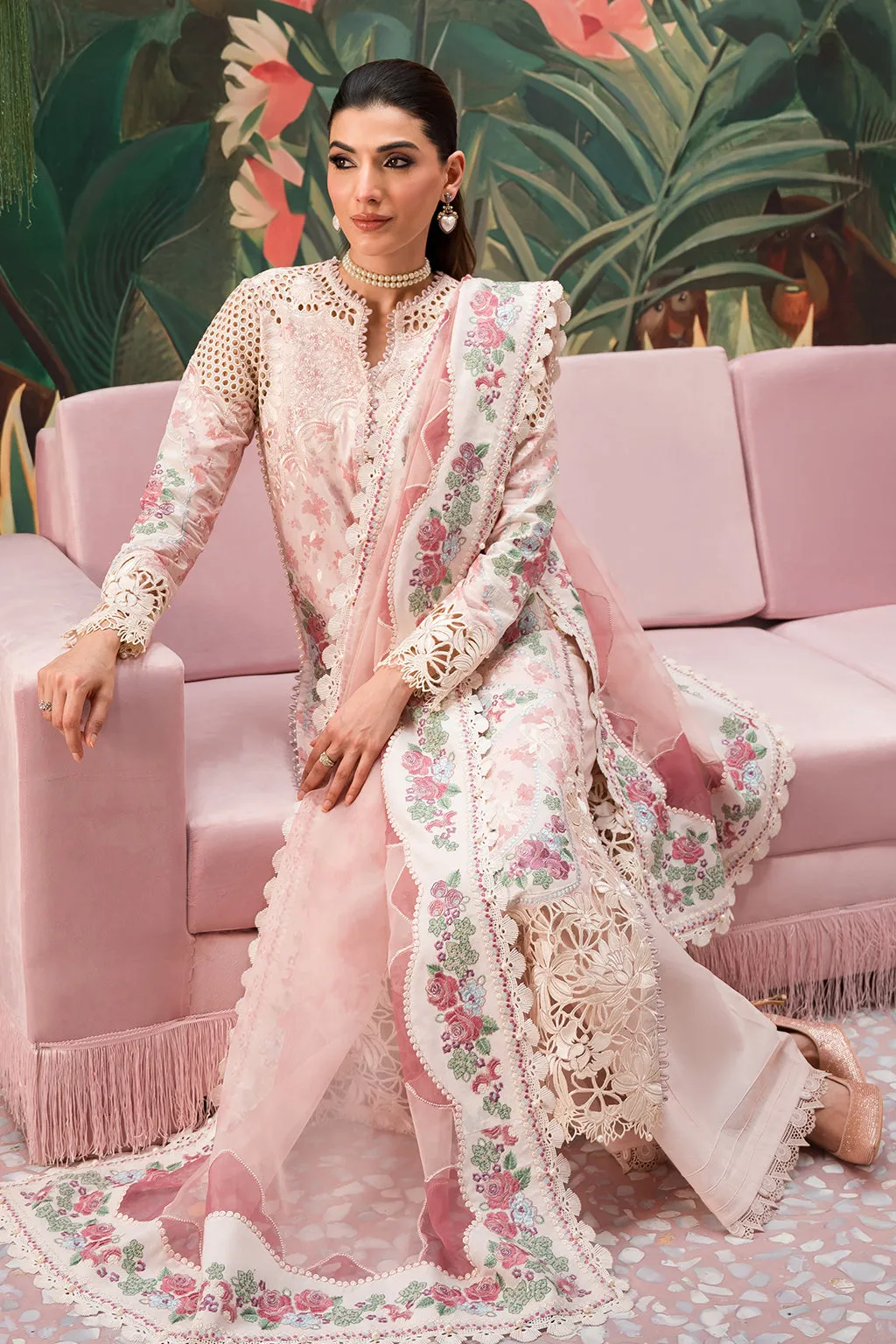 Afrozeh The Painted Garden Unstitched Lawn 3Pc Suit AEF-24-V1-04