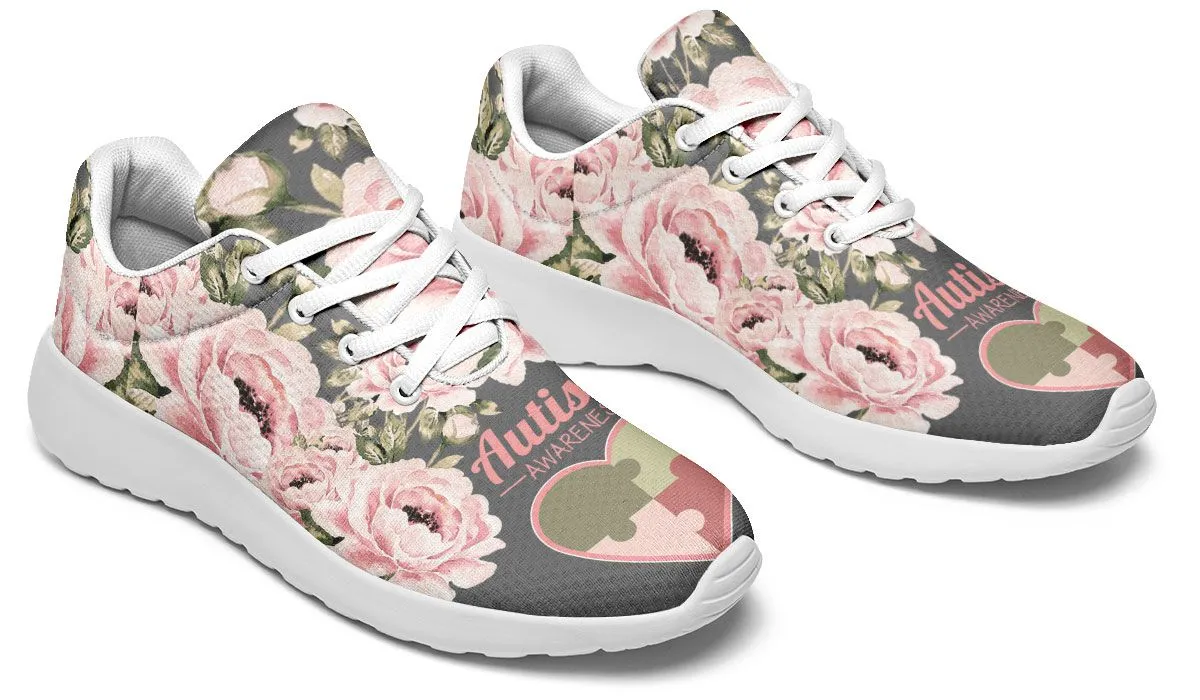 Autism Awareness Floral Autism Puzzle Sneakers Shoes For Men Women