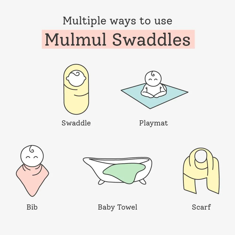 Baby Blue - Mulmul Swaddle Single