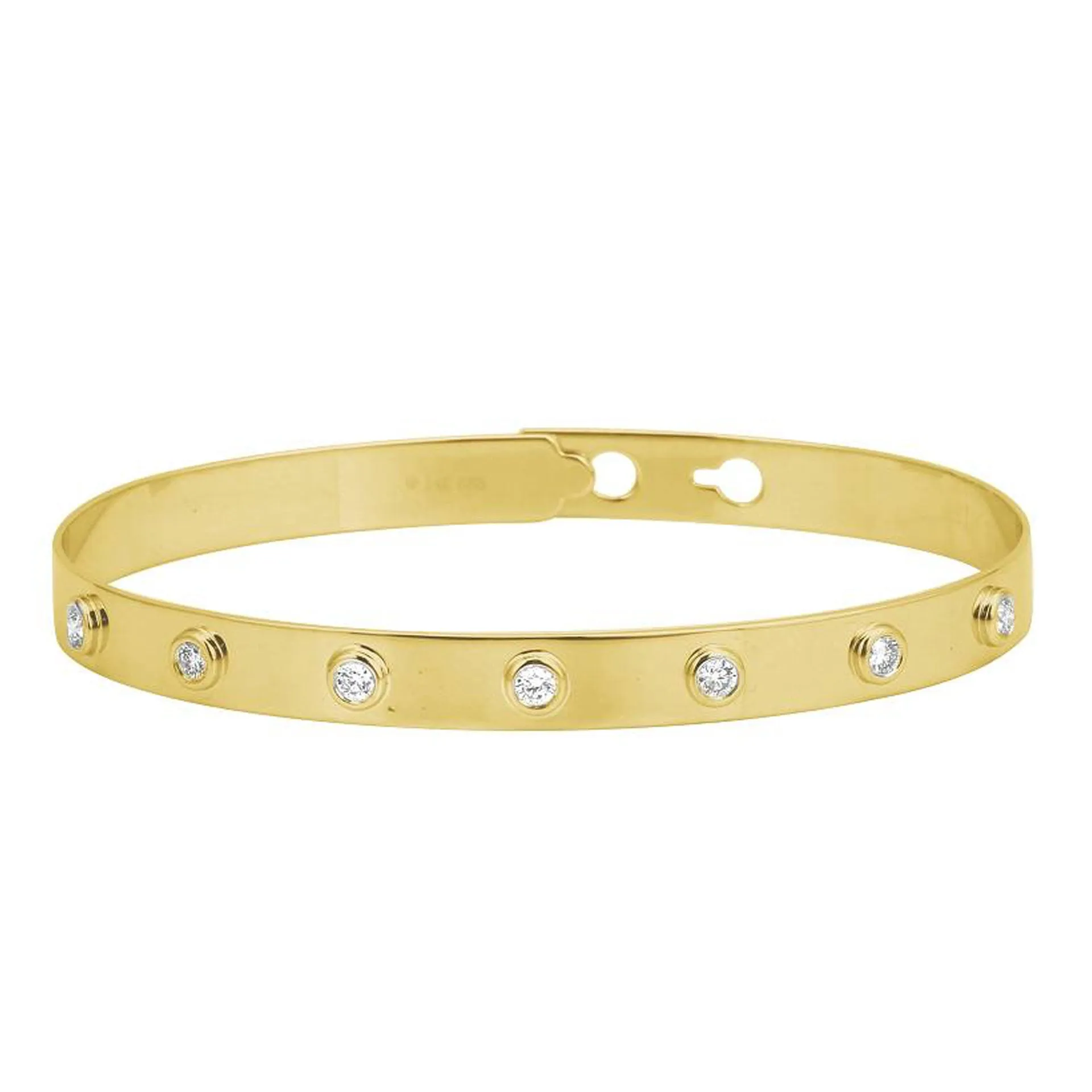 Bezel Set Diamond Bangle