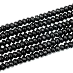 Black Onyx Faceted Rondelle 18mm