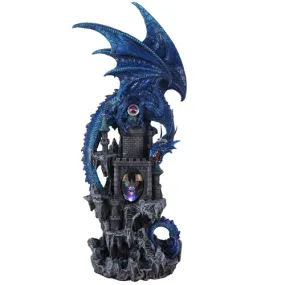 Blue Castle Guardian Dragon Figurine