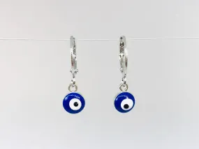 Blue Evil Eye Earrings