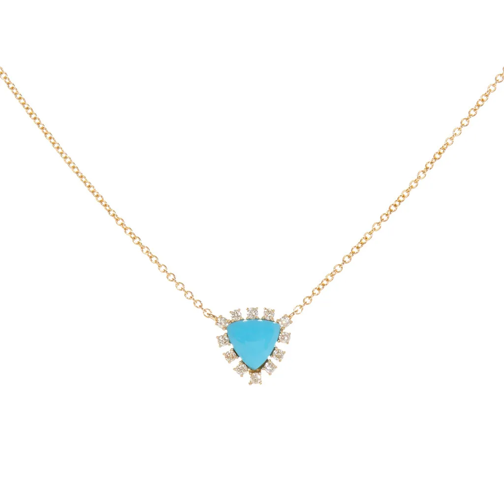 Blue Spade Necklace