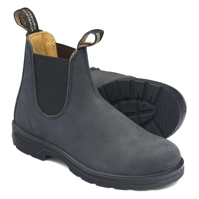 BLUNDSTONE 587 SIDE BOOT BLINED RUSTIC BLACK