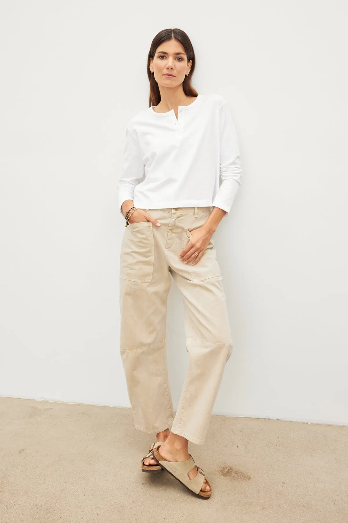 BRYLIE SANDED TWILL UTILITY PANT