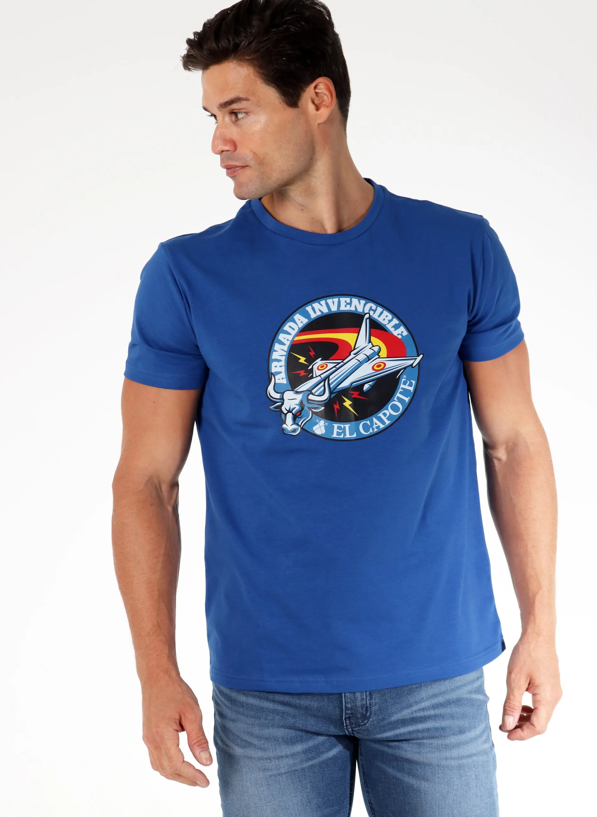 Camiseta Azul Armada Invencible Hombre