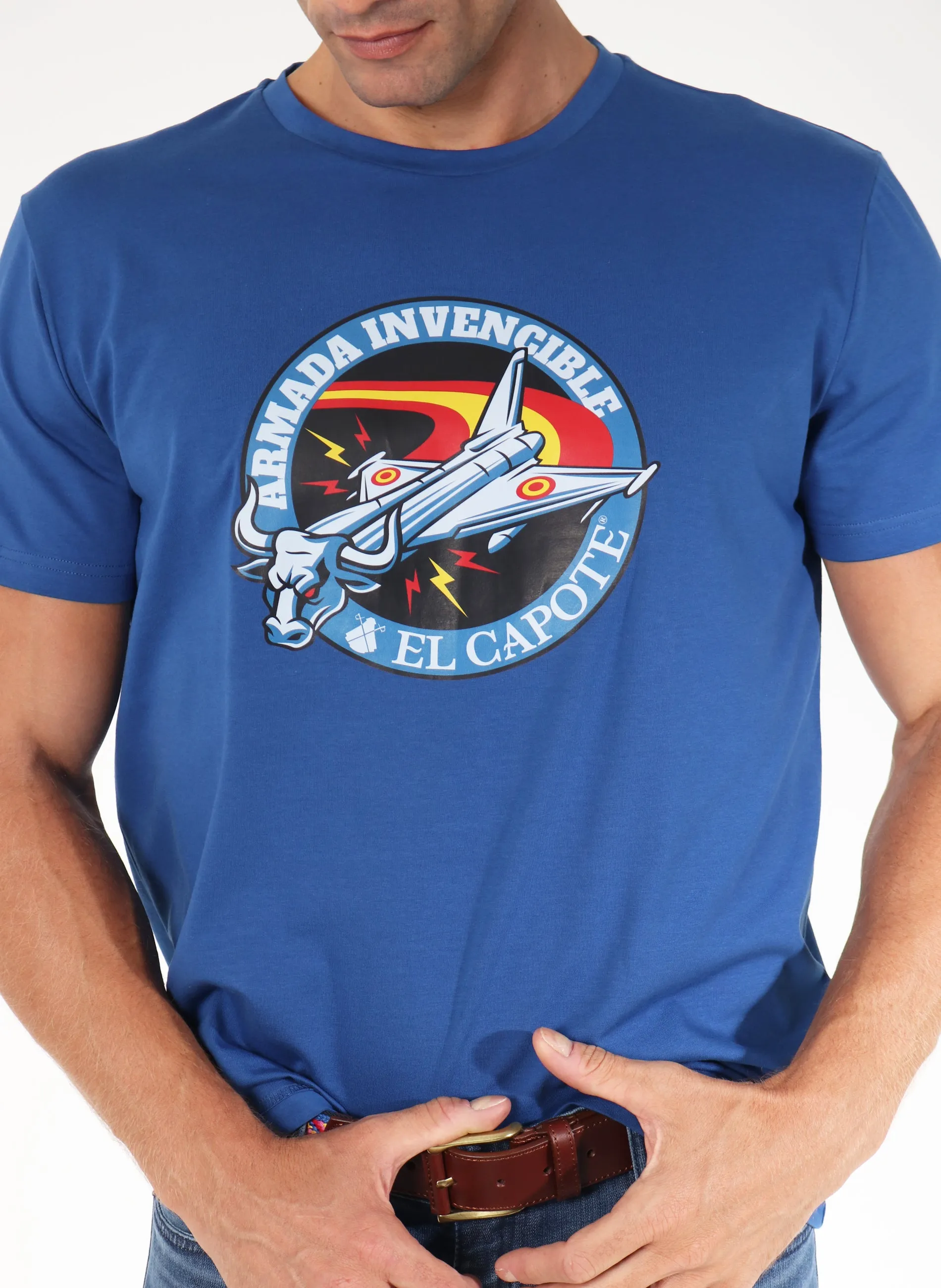 Camiseta Azul Armada Invencible Hombre