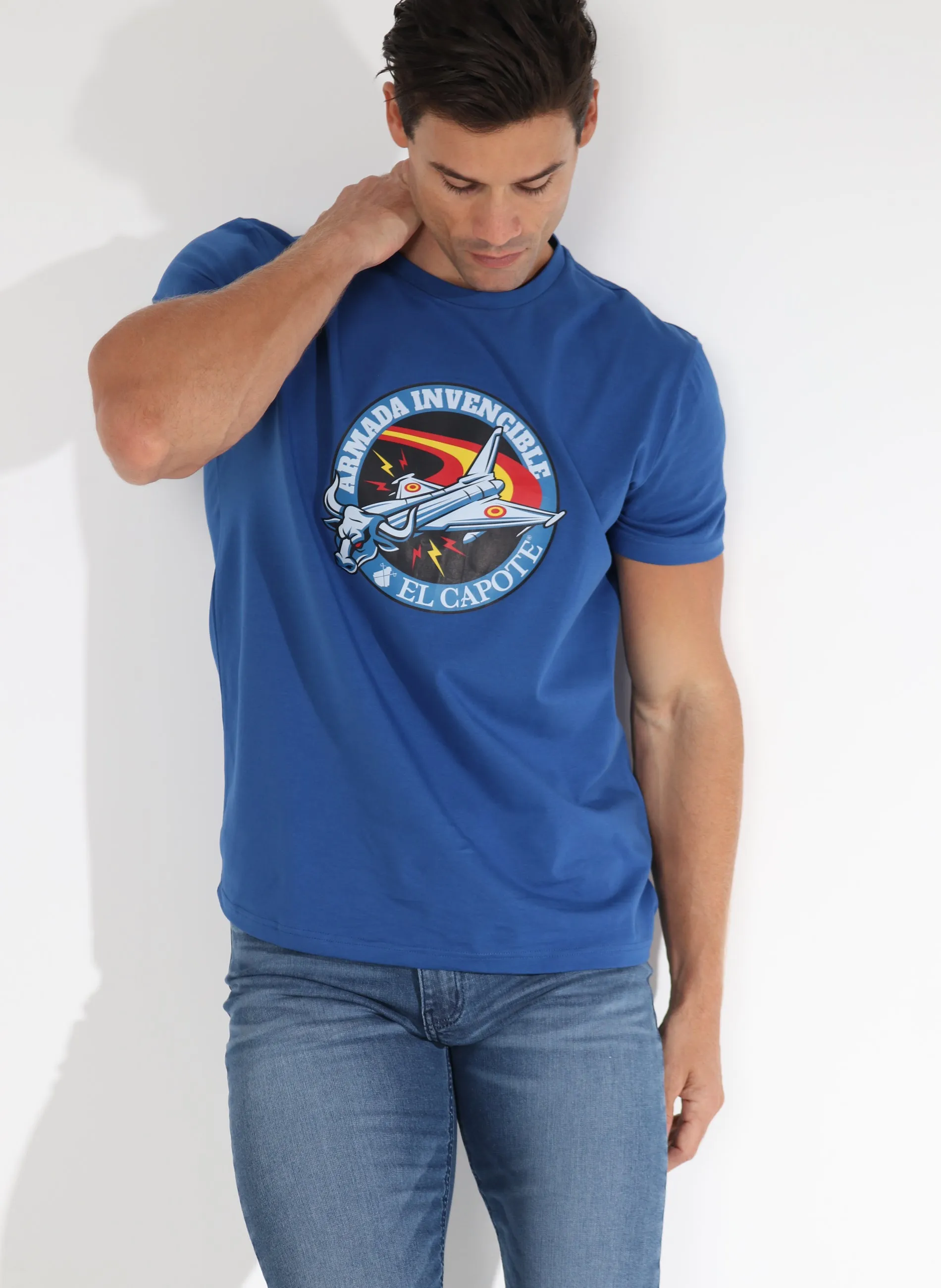 Camiseta Azul Armada Invencible Hombre