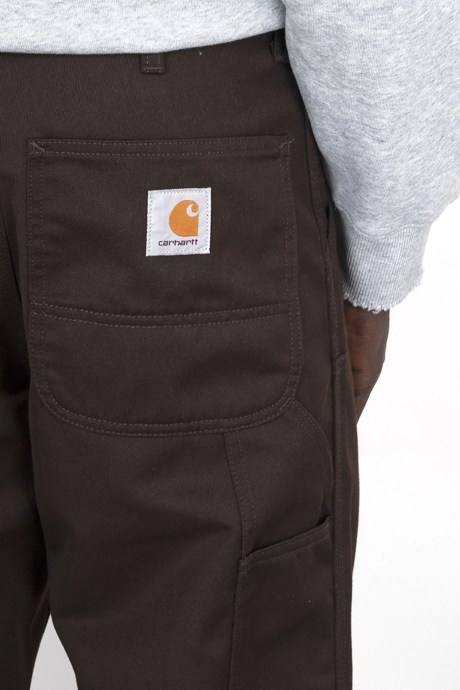 Carhartt Wip Pantalone Double Knee Marrone Uomo