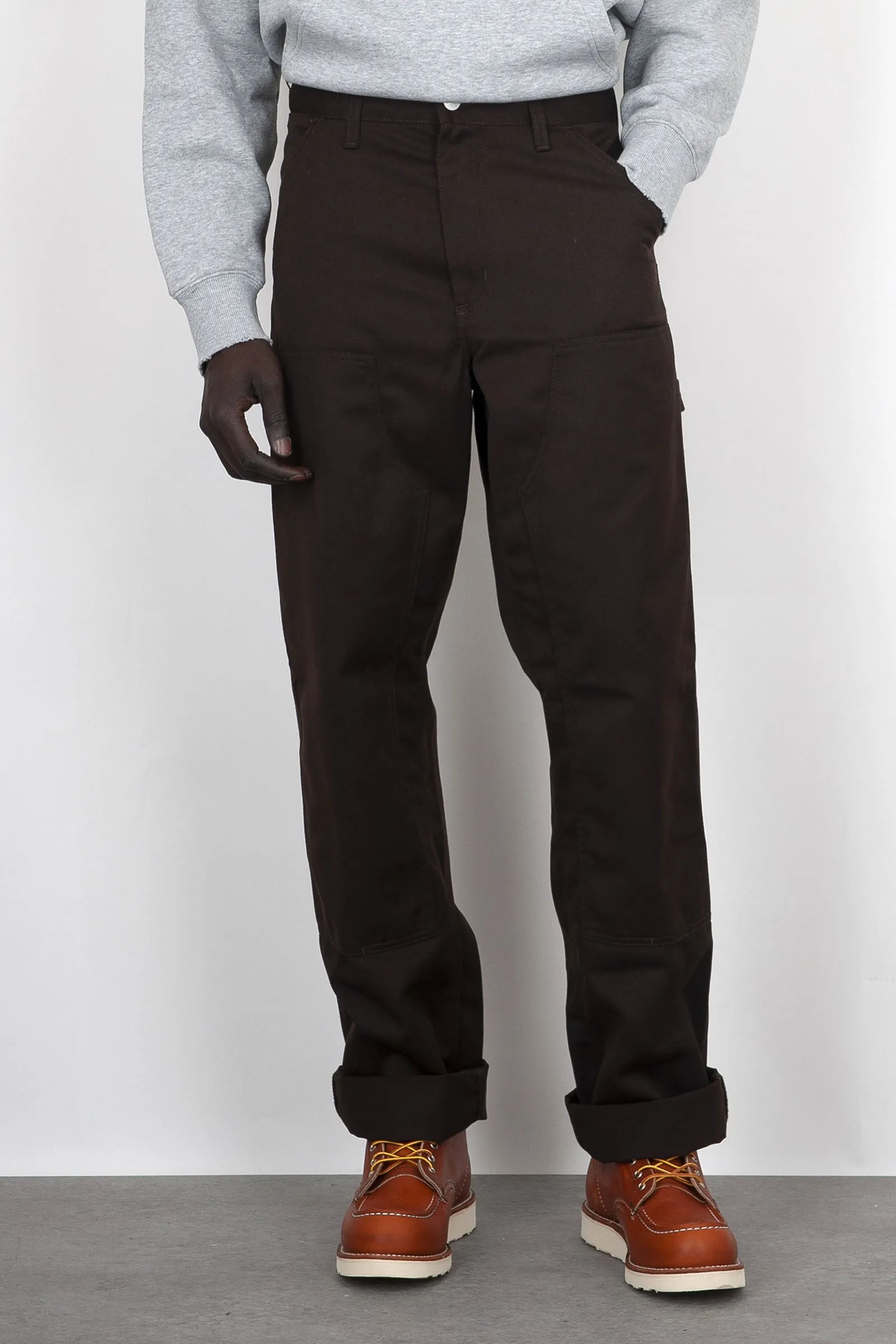 Carhartt Wip Pantalone Double Knee Marrone Uomo