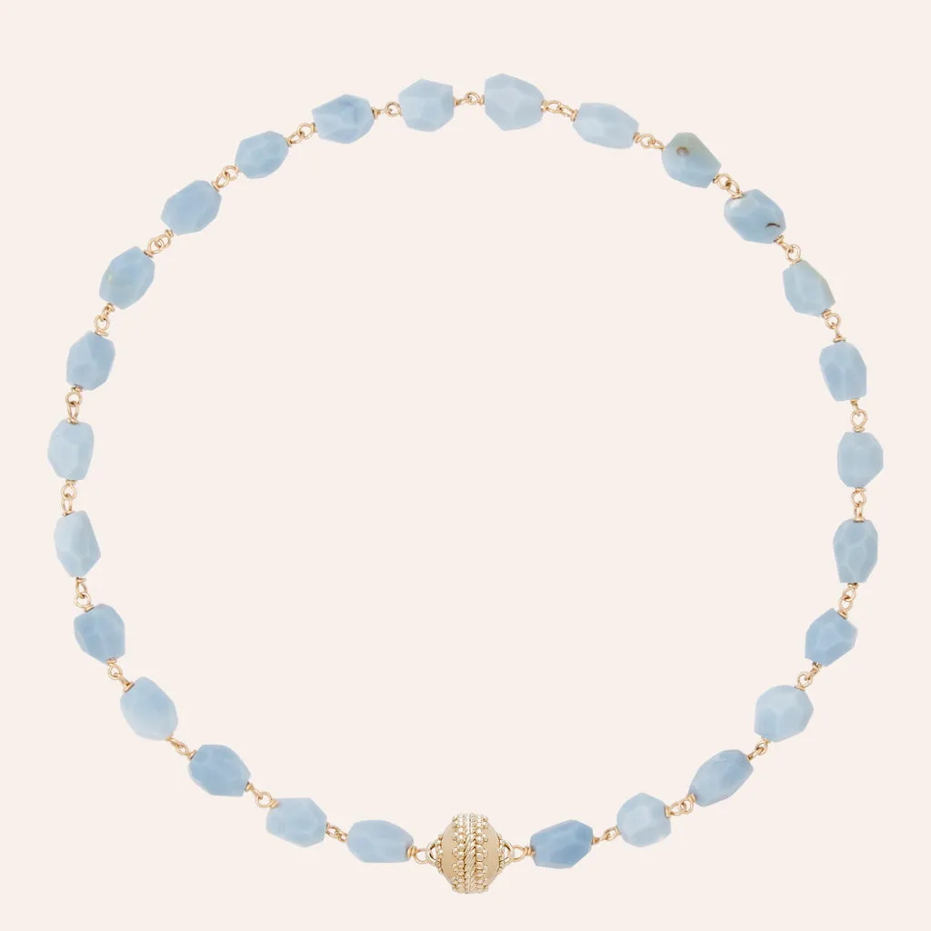 Caspian Owyhee Blue Opal Necklace