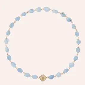 Caspian Owyhee Blue Opal Necklace