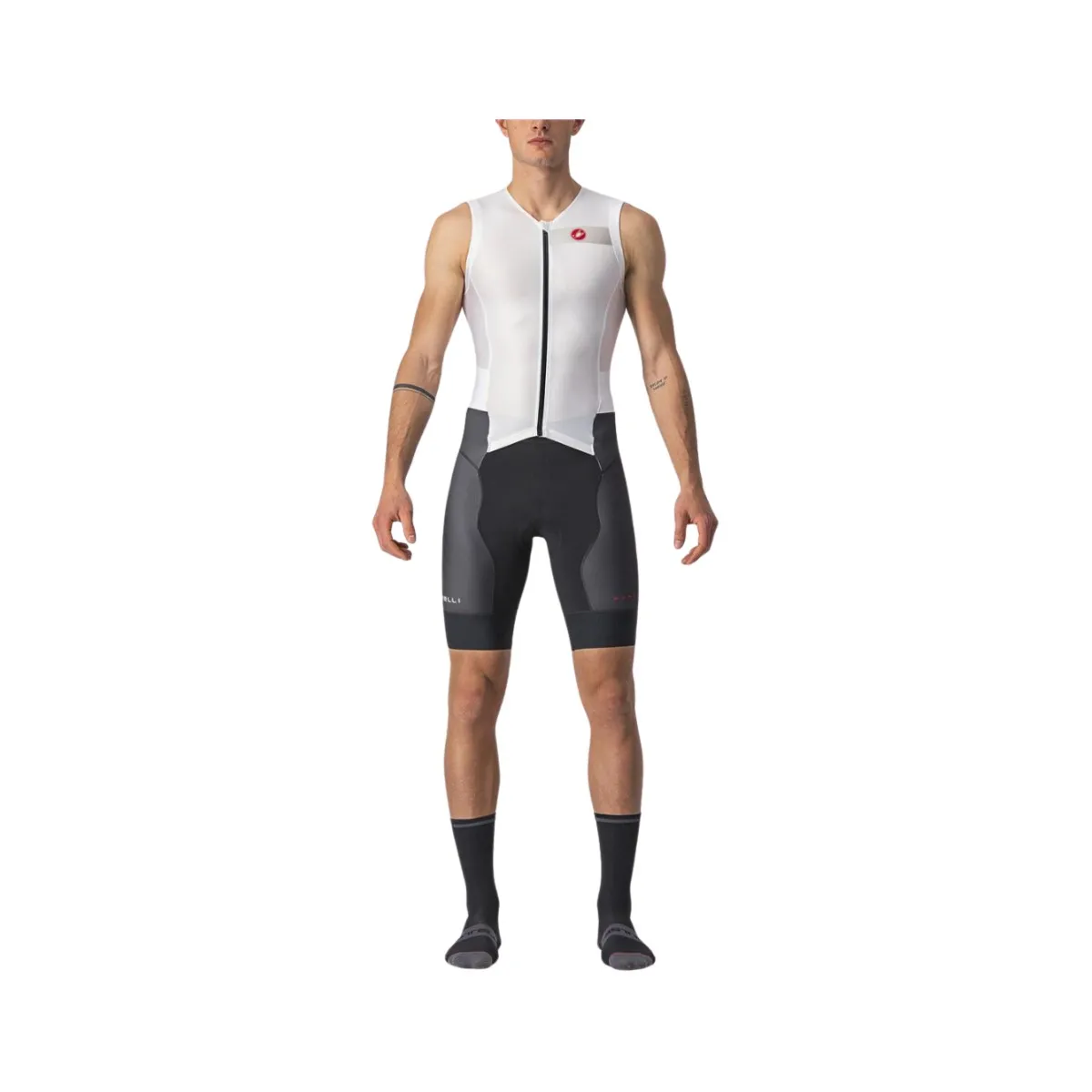 Castelli Free Sanremo 2 Sleeveless Tri Suit White Black