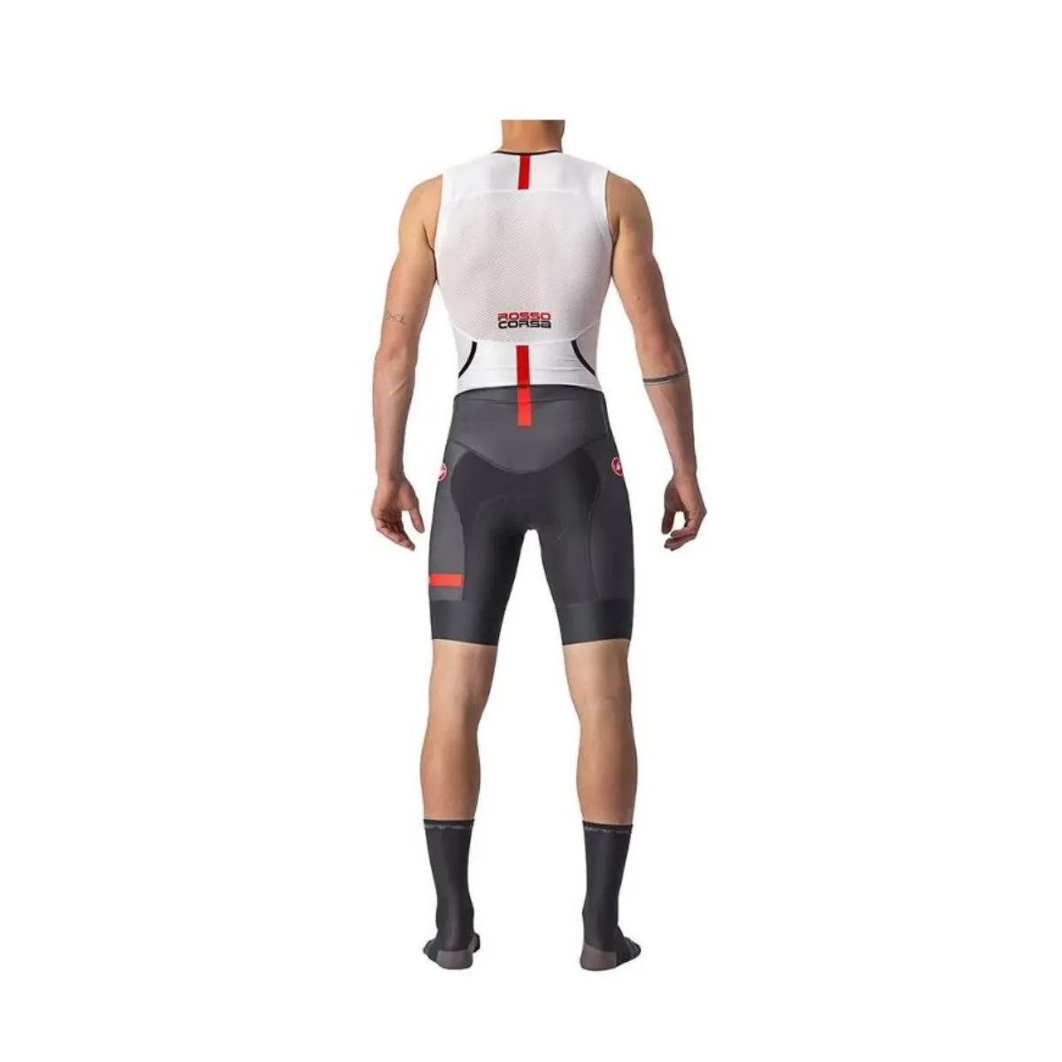 Castelli Free Sanremo 2 Sleeveless Tri Suit White Black