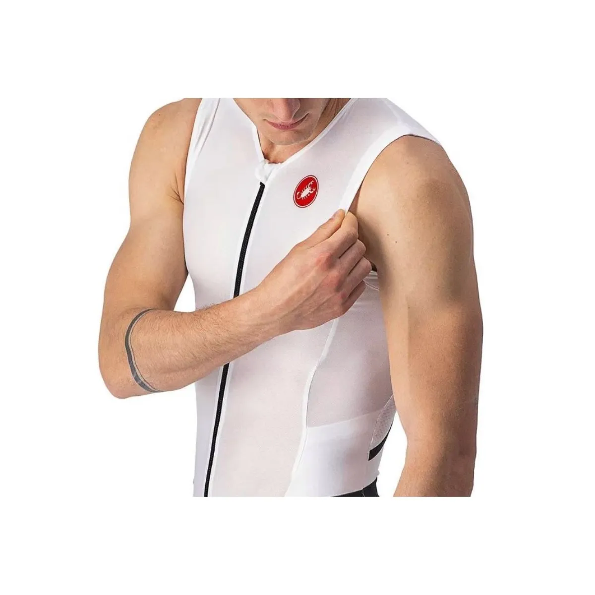 Castelli Free Sanremo 2 Sleeveless Tri Suit White Black