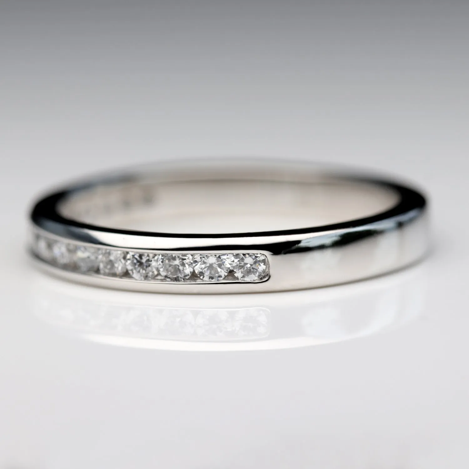 Channel Set Half Eternity Band