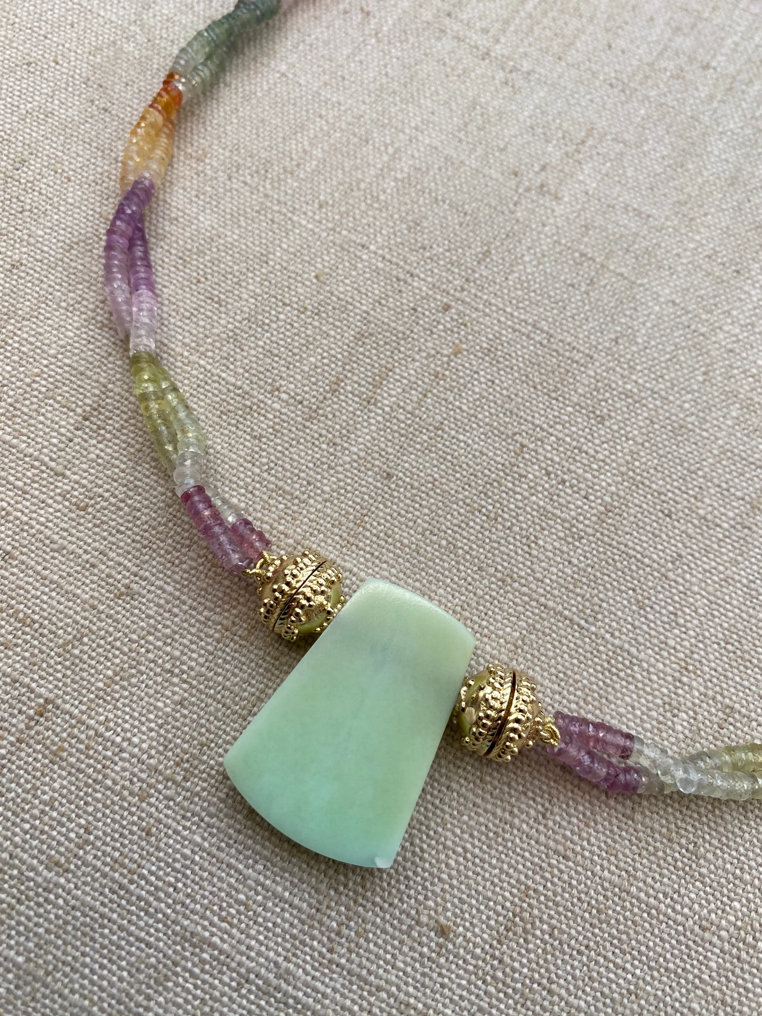 Chrysoprase Green Trapezoid Mini Centerpiece