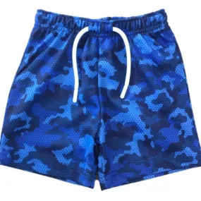 Cobalt camo mesh short