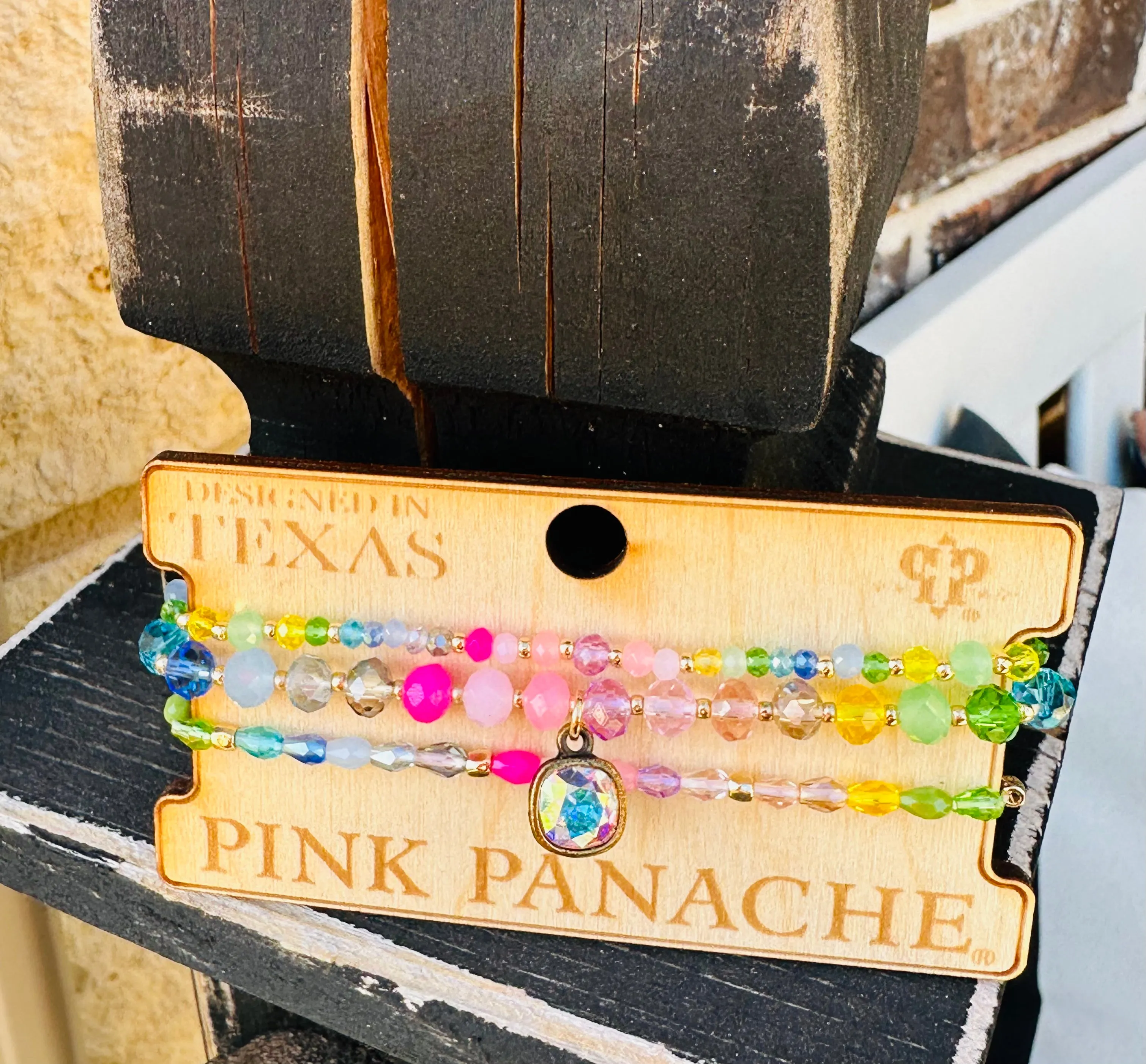 Colorful Love Bracelet Set - Pink Panache