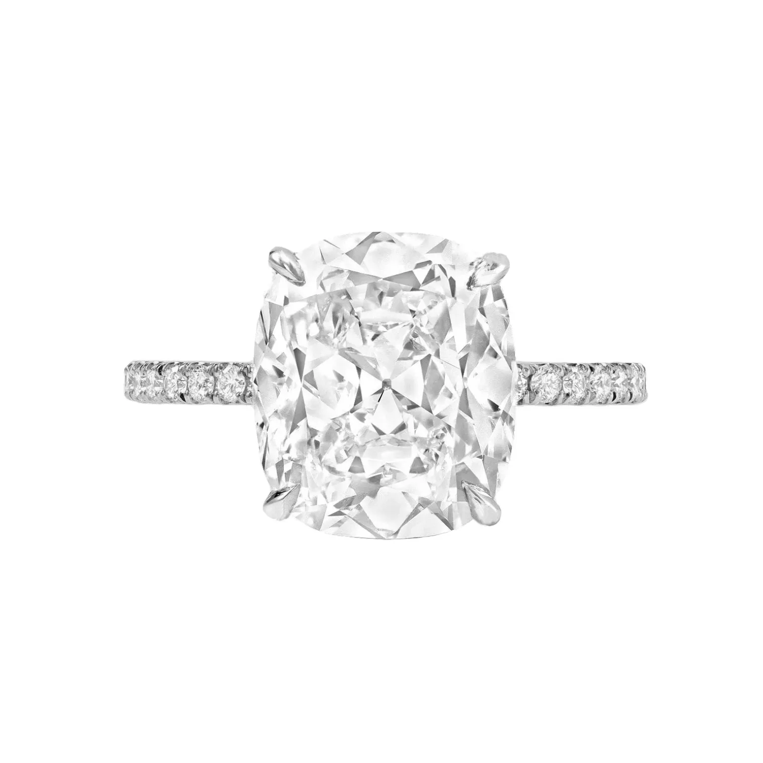 Cushion Cut Diamond Engagement Rings, Lab Grown