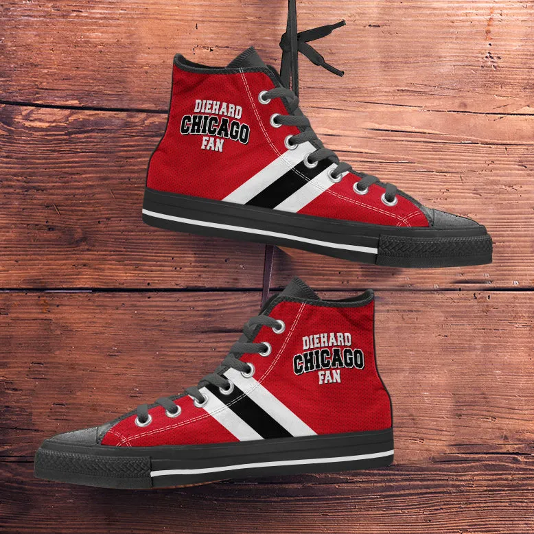 Diehard Chicago Fan Sports High Top Shoes Black