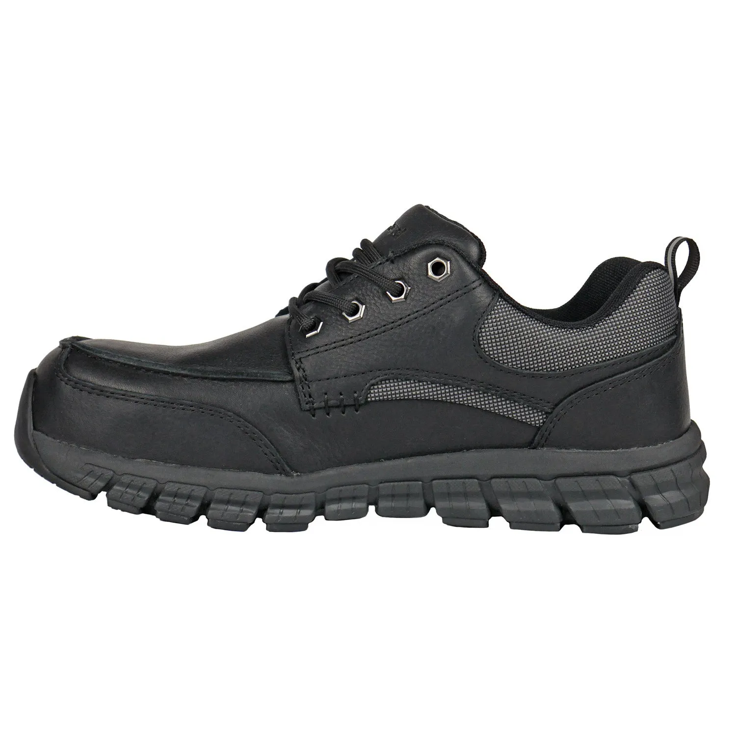 DieHard Mens Sunbird Black Leather Full-Grain Tumbled Work Shoes