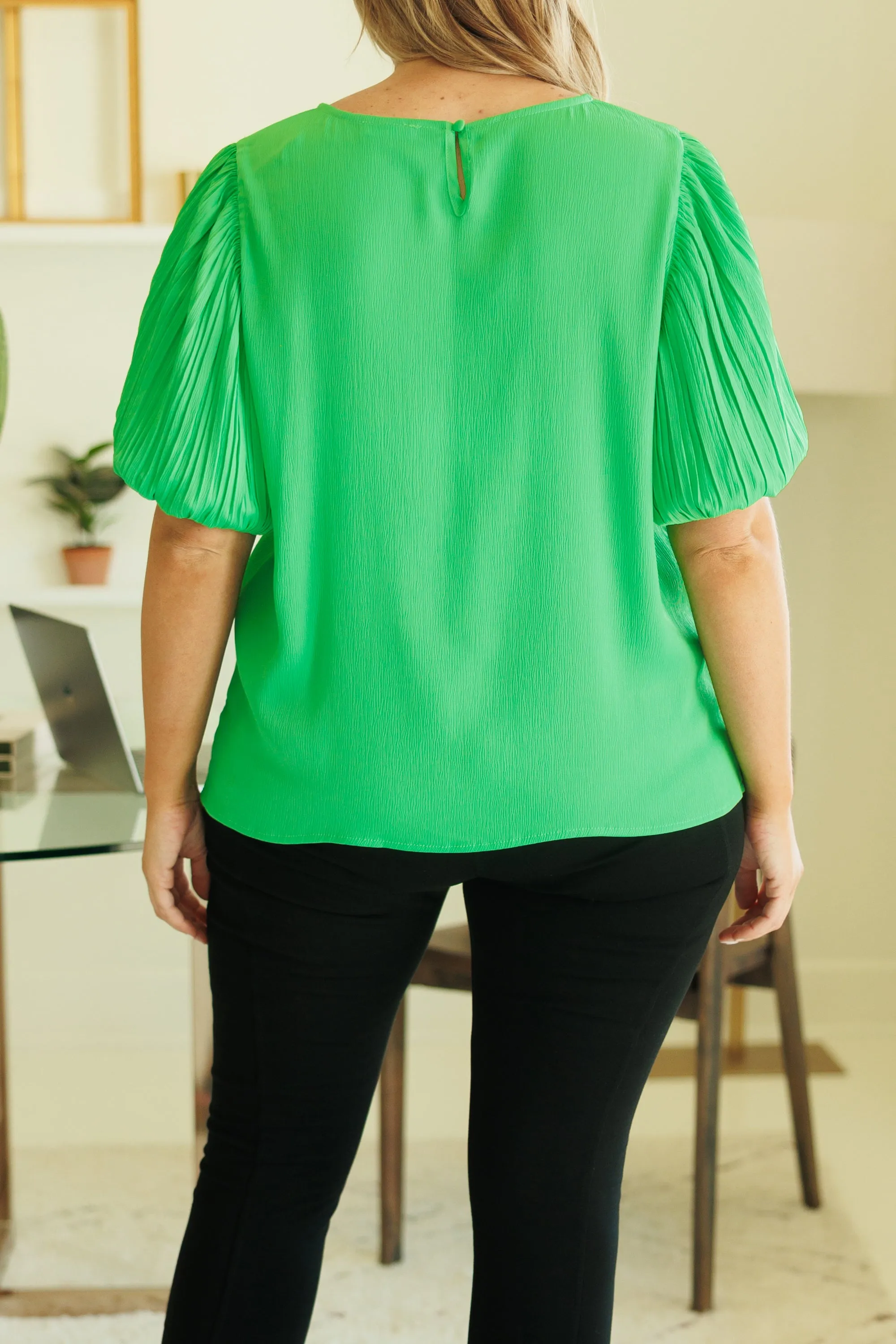 Face The Day With Me Top, Green