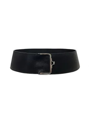 Fidan Novruzova Single Clasp Black Leather Belt