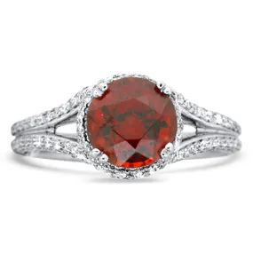 Garnet and Diamond Ring