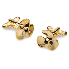 Gold Montego Fan Cufflinks