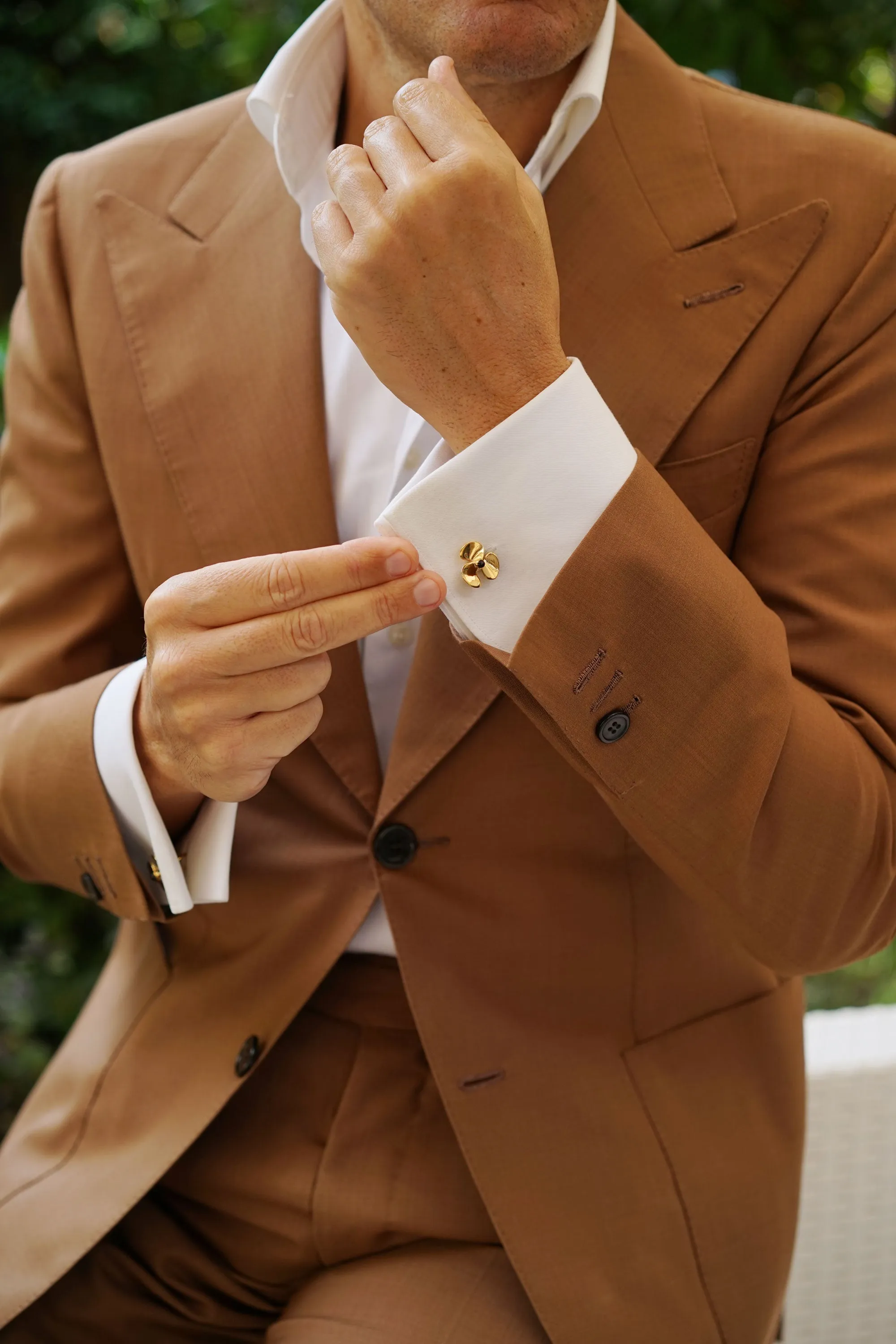 Gold Montego Fan Cufflinks