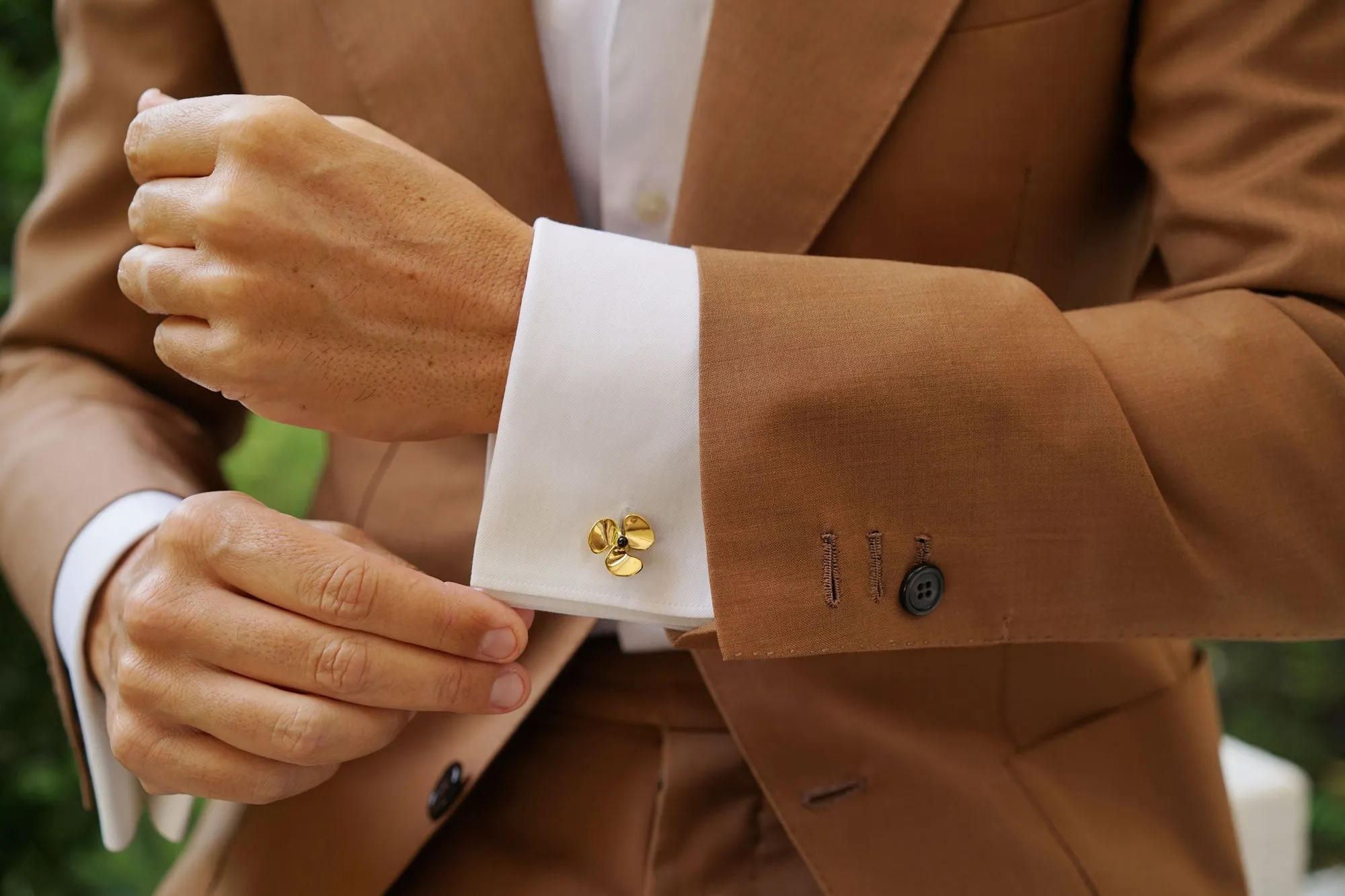 Gold Montego Fan Cufflinks