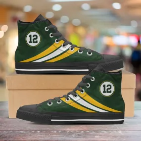 Green Bay 12 Sports High Top Shoes Black