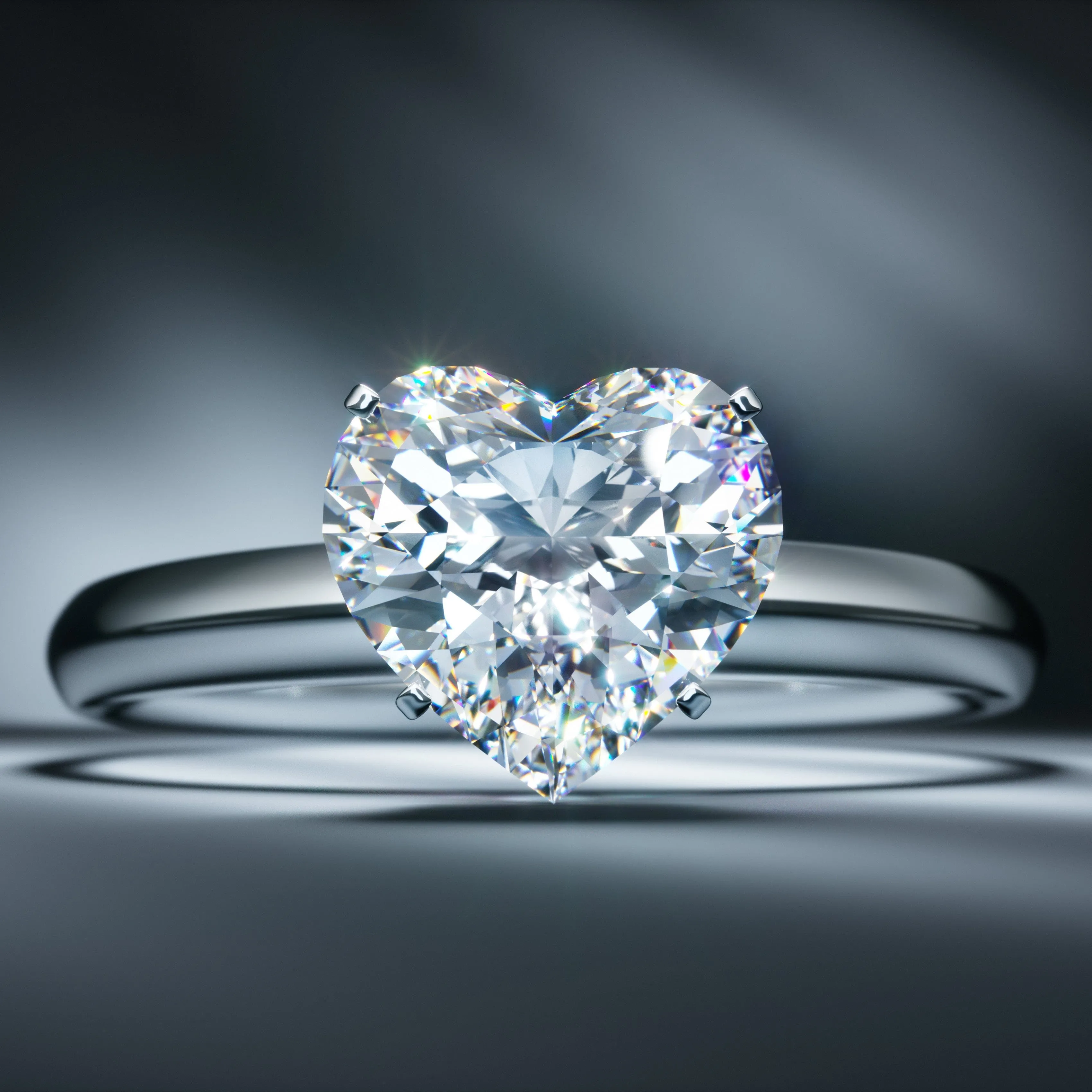 Heart Shaped Diamond Engagement Rings, Lab Grown