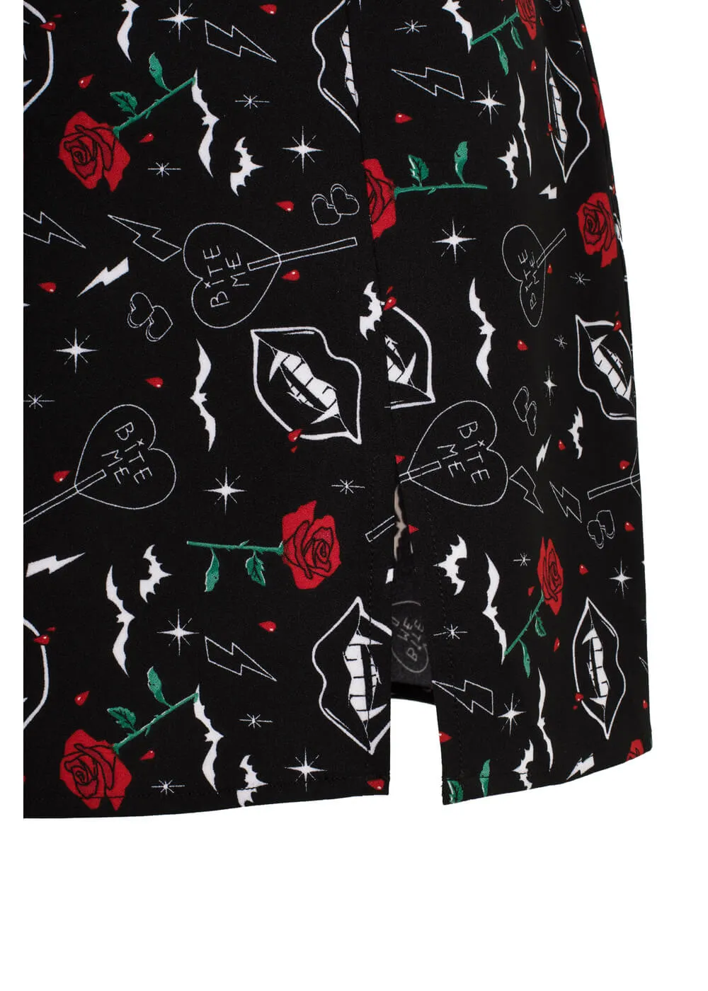 Hell Bunny Lilith Vampire 60's Skirt Black