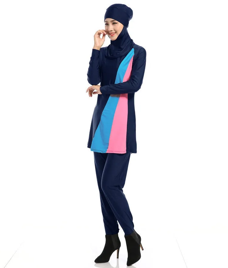 Hijab Swimsuit Long Sleeve Muslimah Bathing Suit Full Coverage