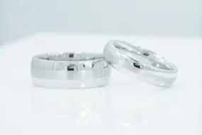 His and Hers Cobalt Engagement Rings Bridal Wedding Bands Matching set