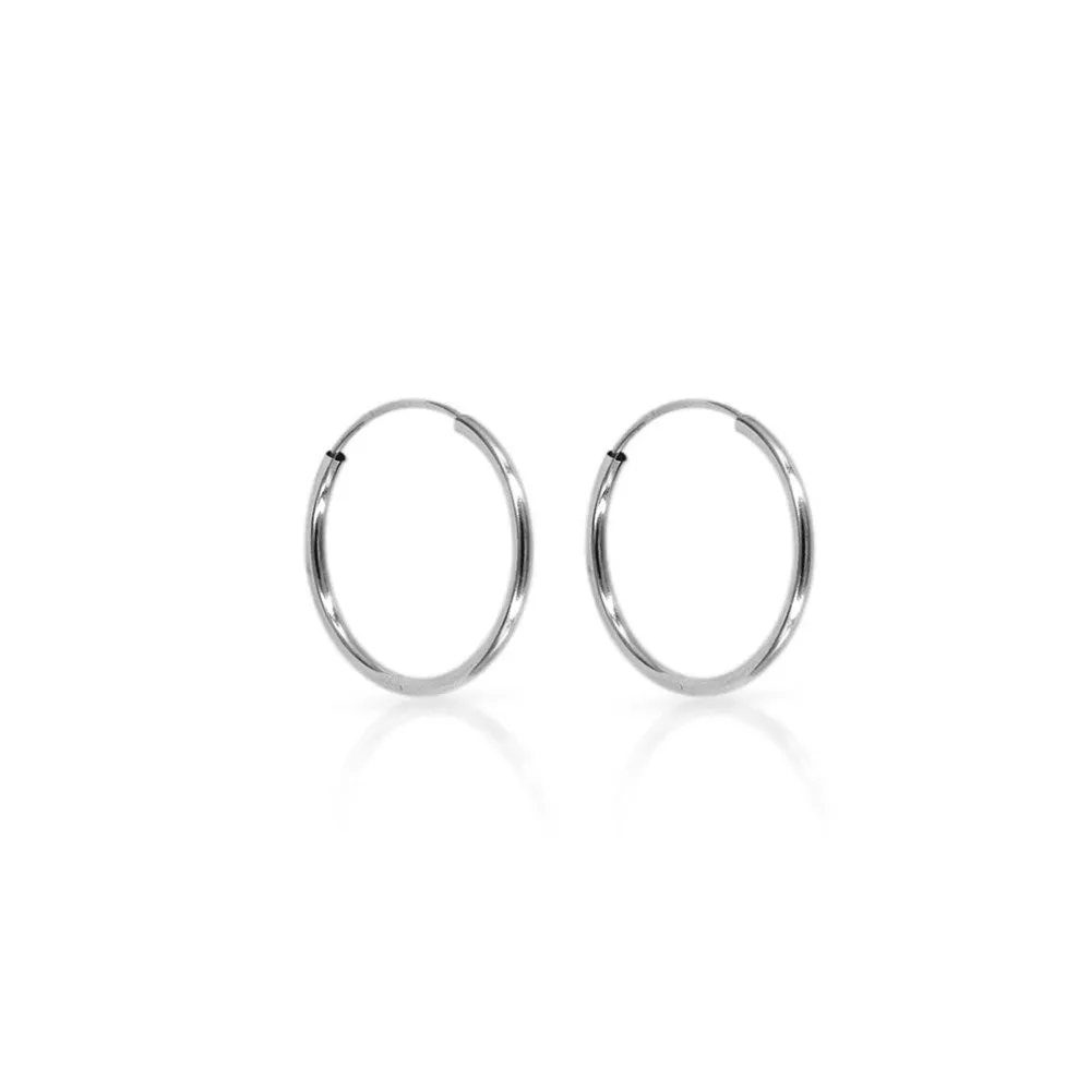 Infinity Hoops 25mm 14K White