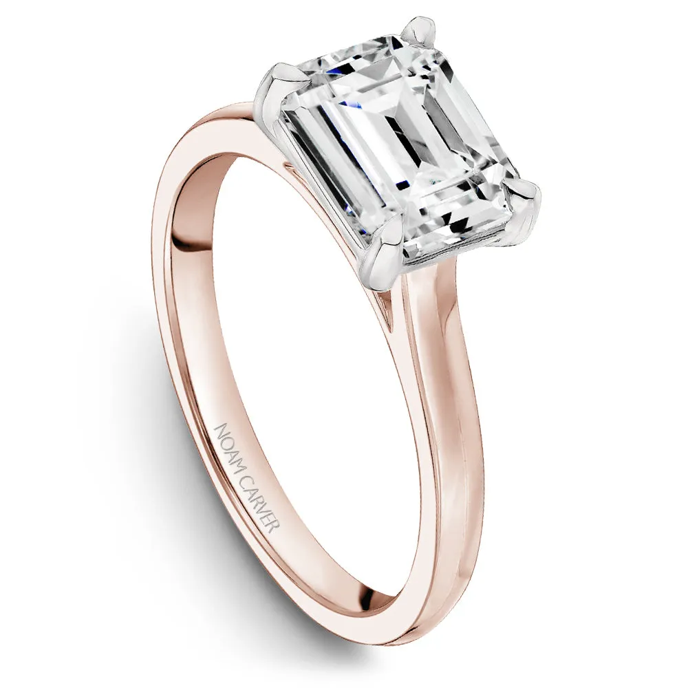 Knife-Edge East-West Solitaire Engagement Ring