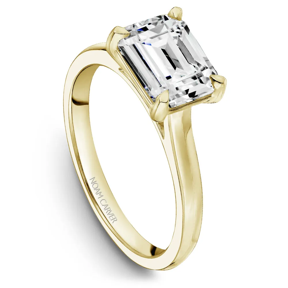 Knife-Edge East-West Solitaire Engagement Ring