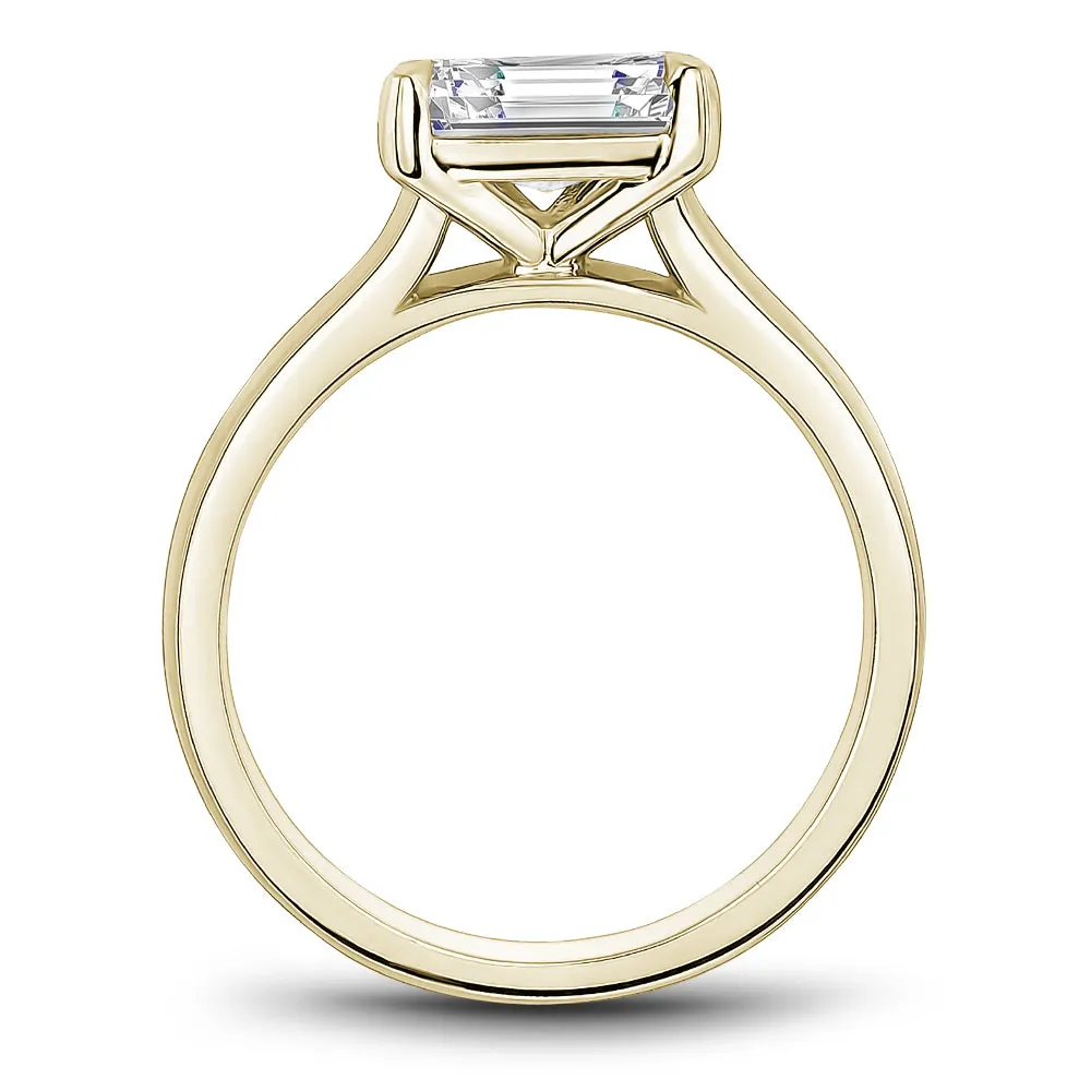 Knife-Edge East-West Solitaire Engagement Ring